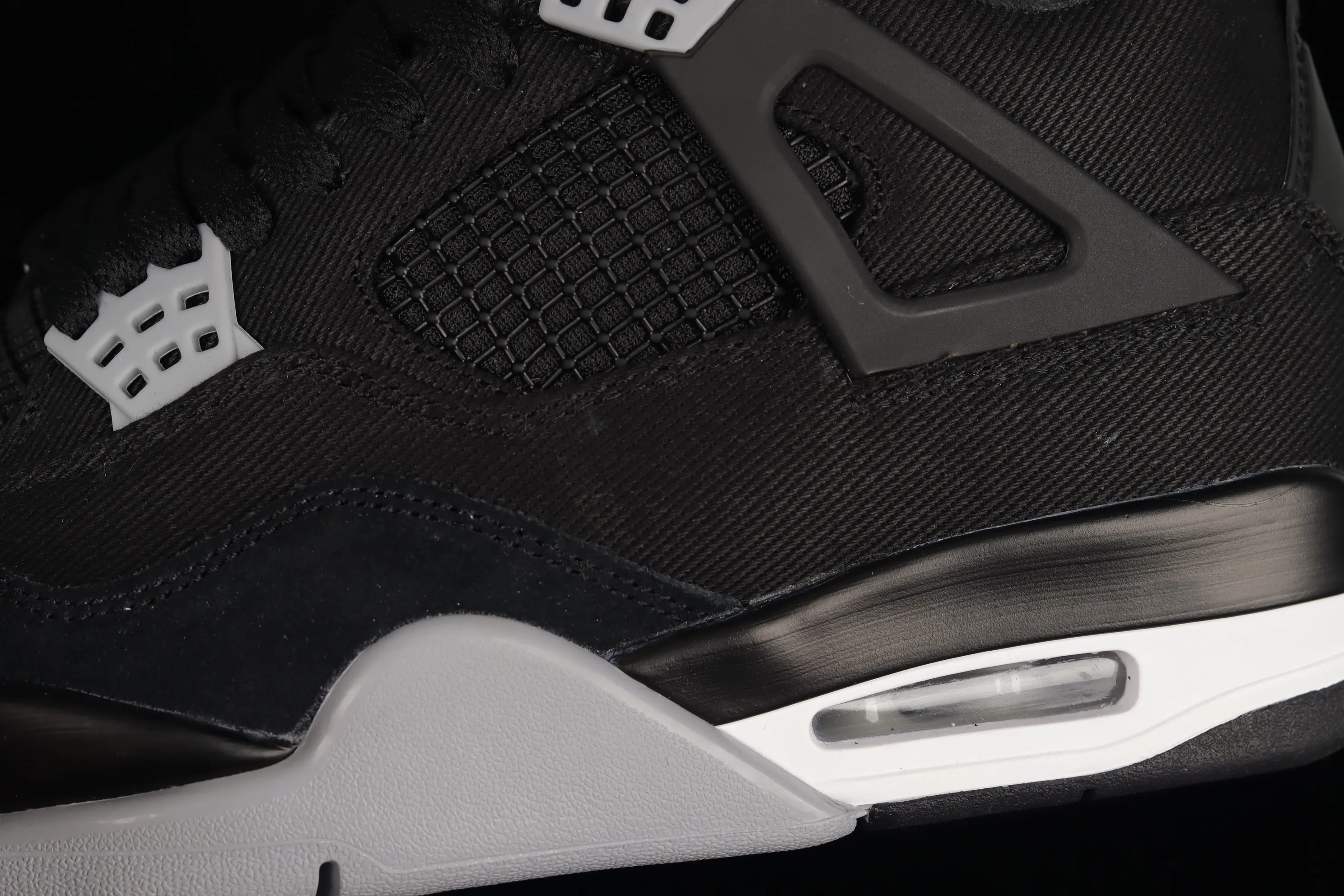 All categories Air Jordan Jordan series basketball shoes Air Jordan 4 Air Jordan 4 Retro "Olive Canvas" AJ4 Joe 4 black and gray denim DH7138-006